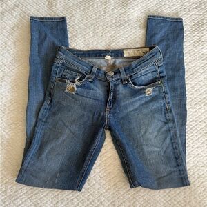 Rag & Bone Blue Skinny Jeans with Tapered Legs